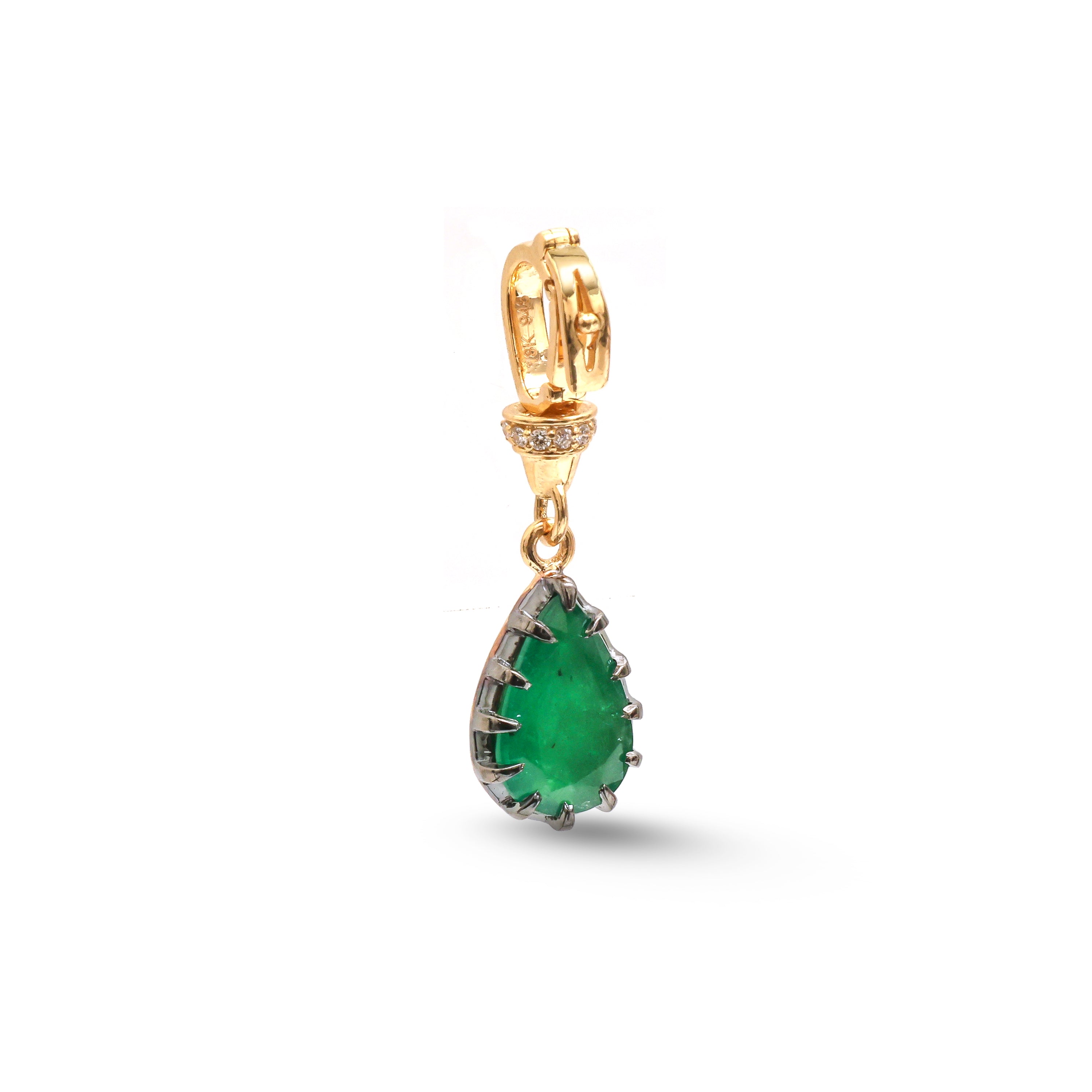 JPPD-948/10131 Emerald Diamond Pendant | 18K
