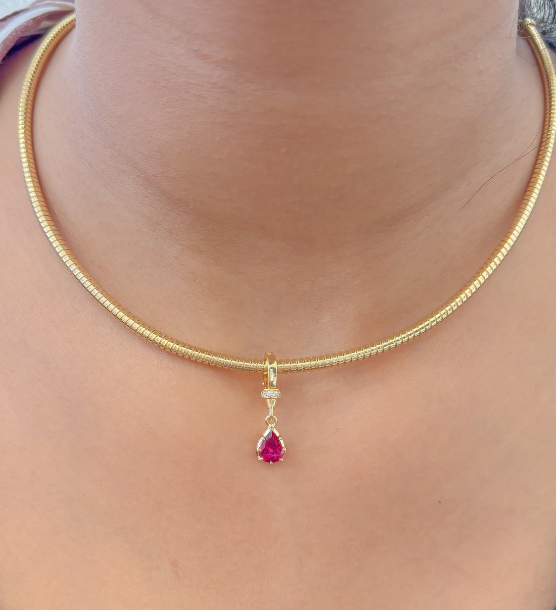 JPPD-949/10132 Ruby Diamond Pendant | 18K