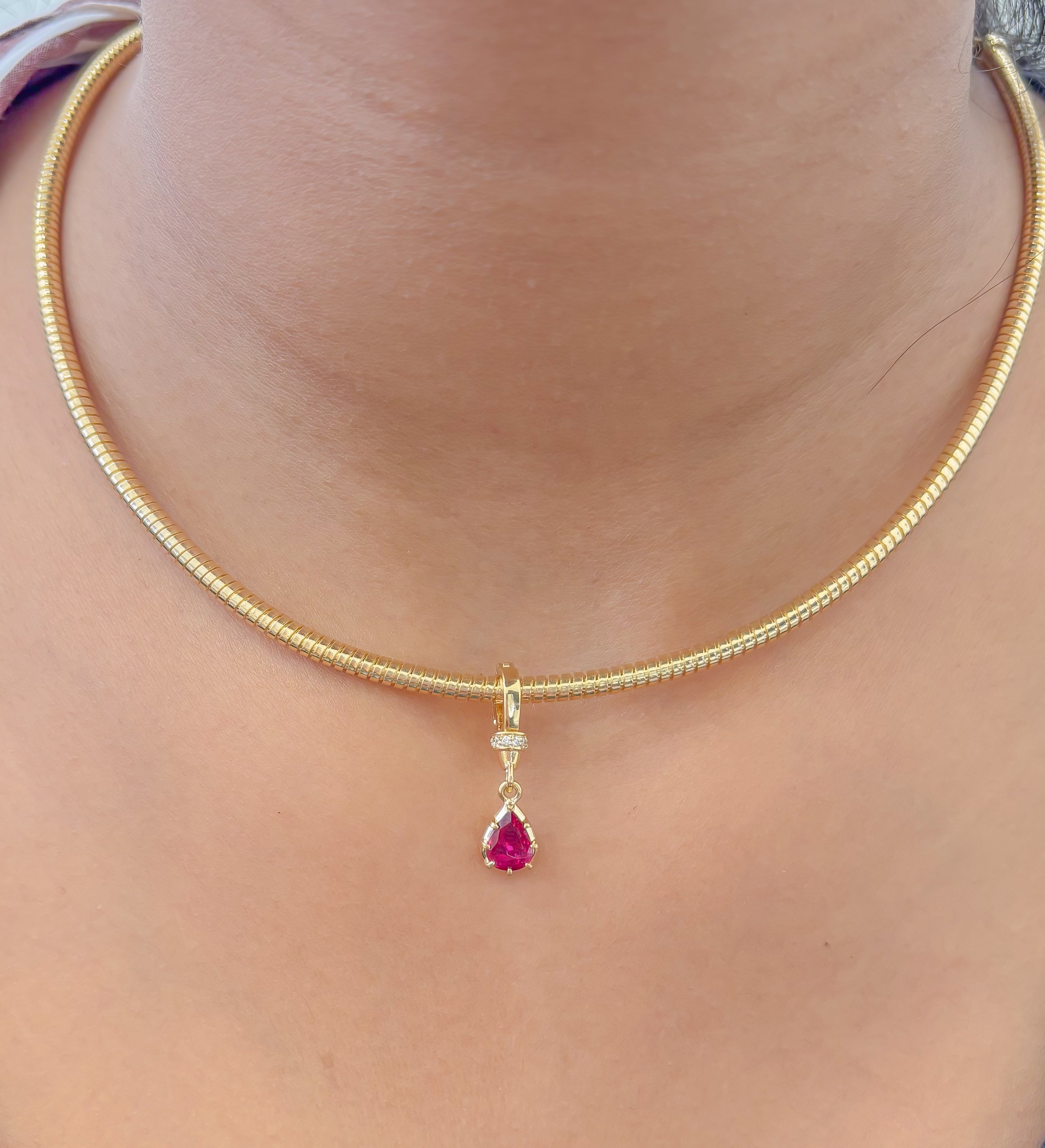 JPPD-949/10132 Ruby Diamond Pendant | 18K