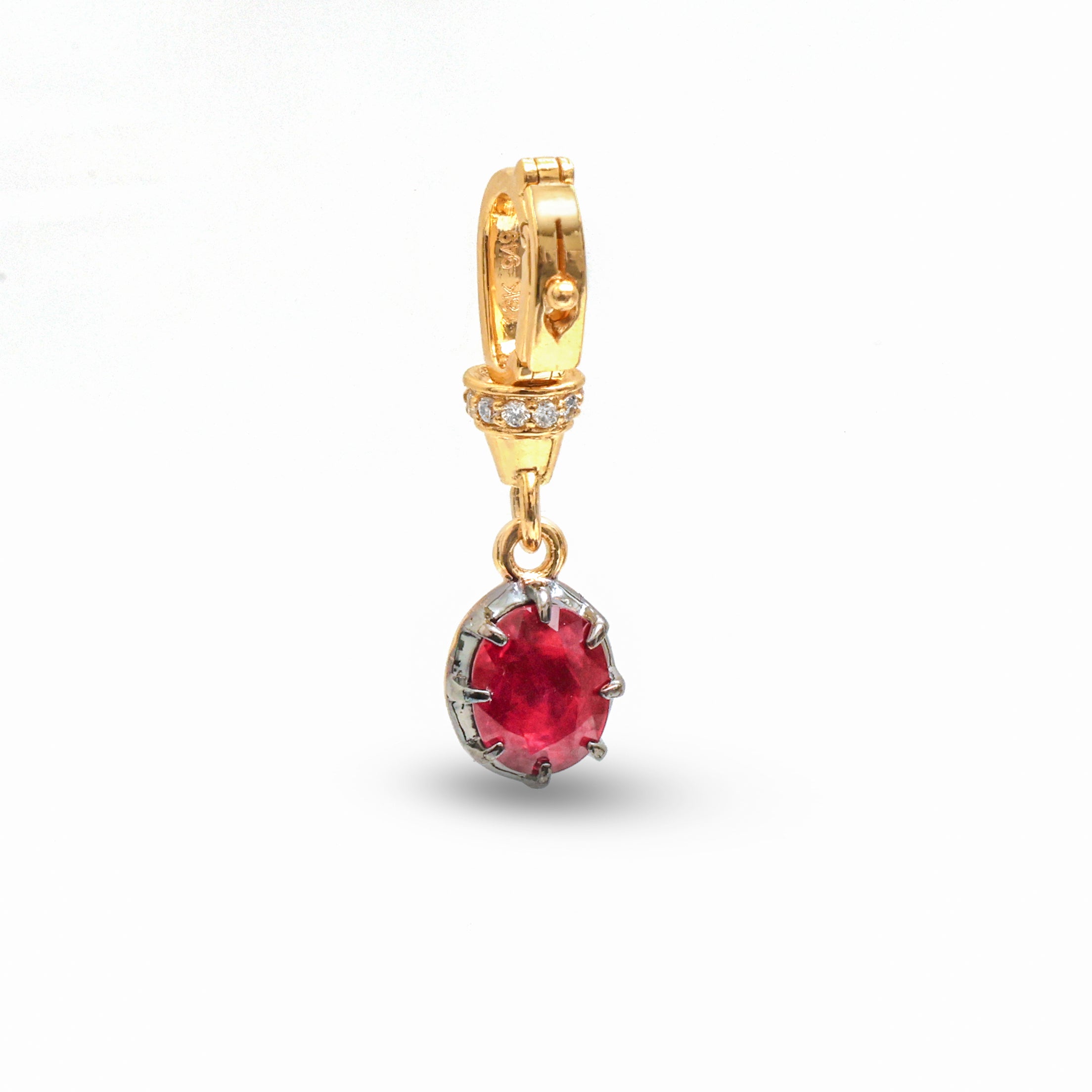 JPPD-949/10132 Ruby Diamond Pendant | 18K