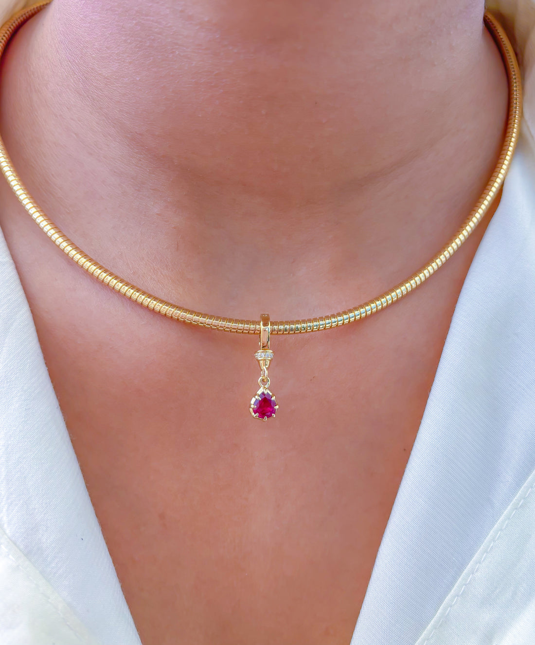 JPPD-952/10164 Ruby Diamond Pendant | 18K