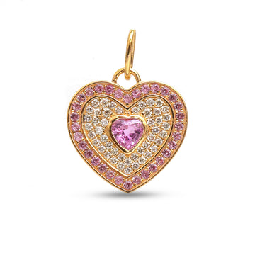 JPPD-956/10231 Pink Sapphire Diamond Pendant | 18K