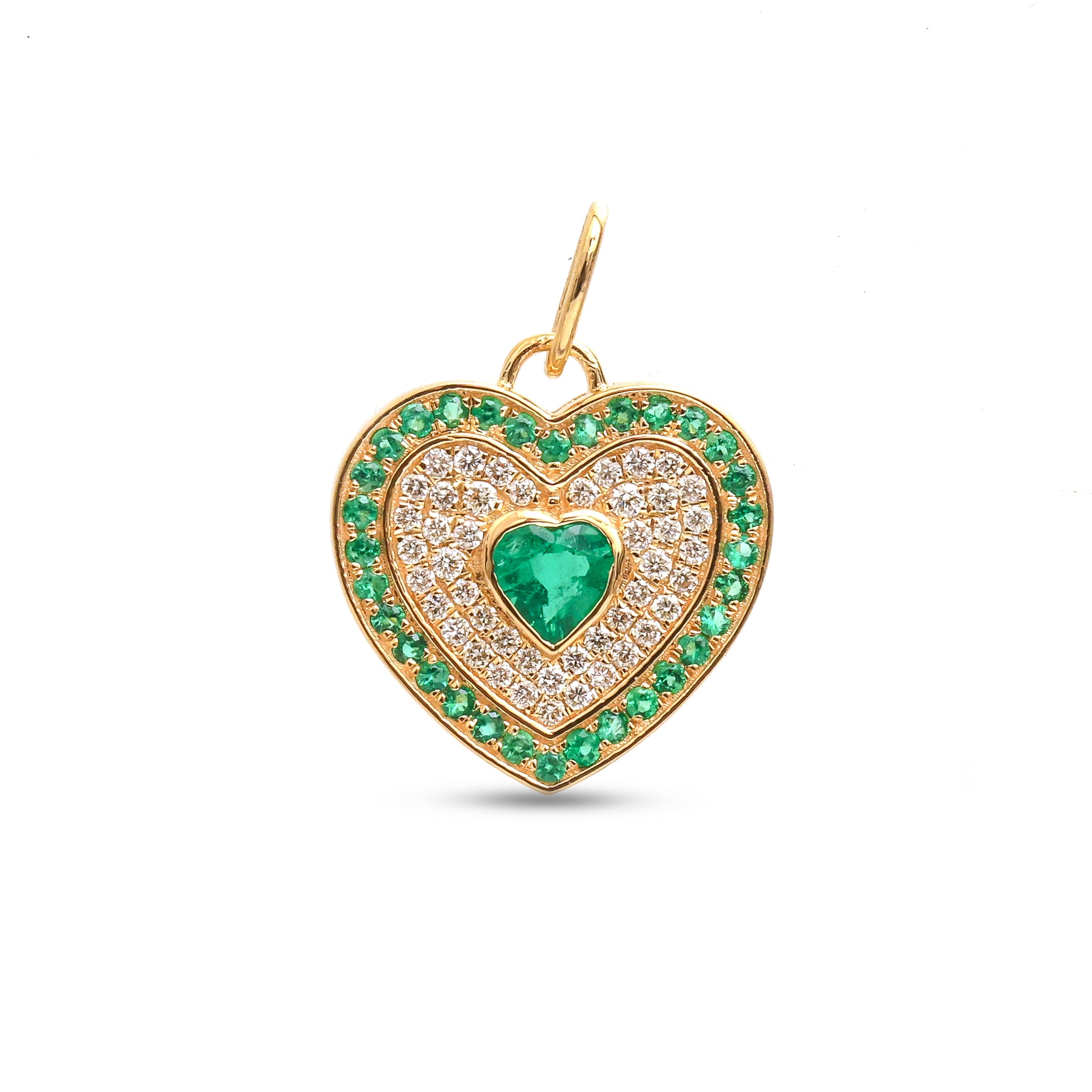 JPPD-957/10232 Emerald Diamond Pendant | 18K