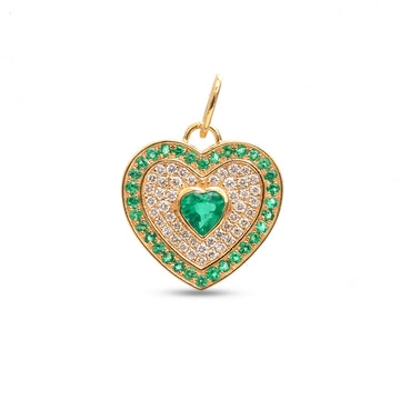 JPPD-957/10232 Emerald Diamond Pendant | 18K