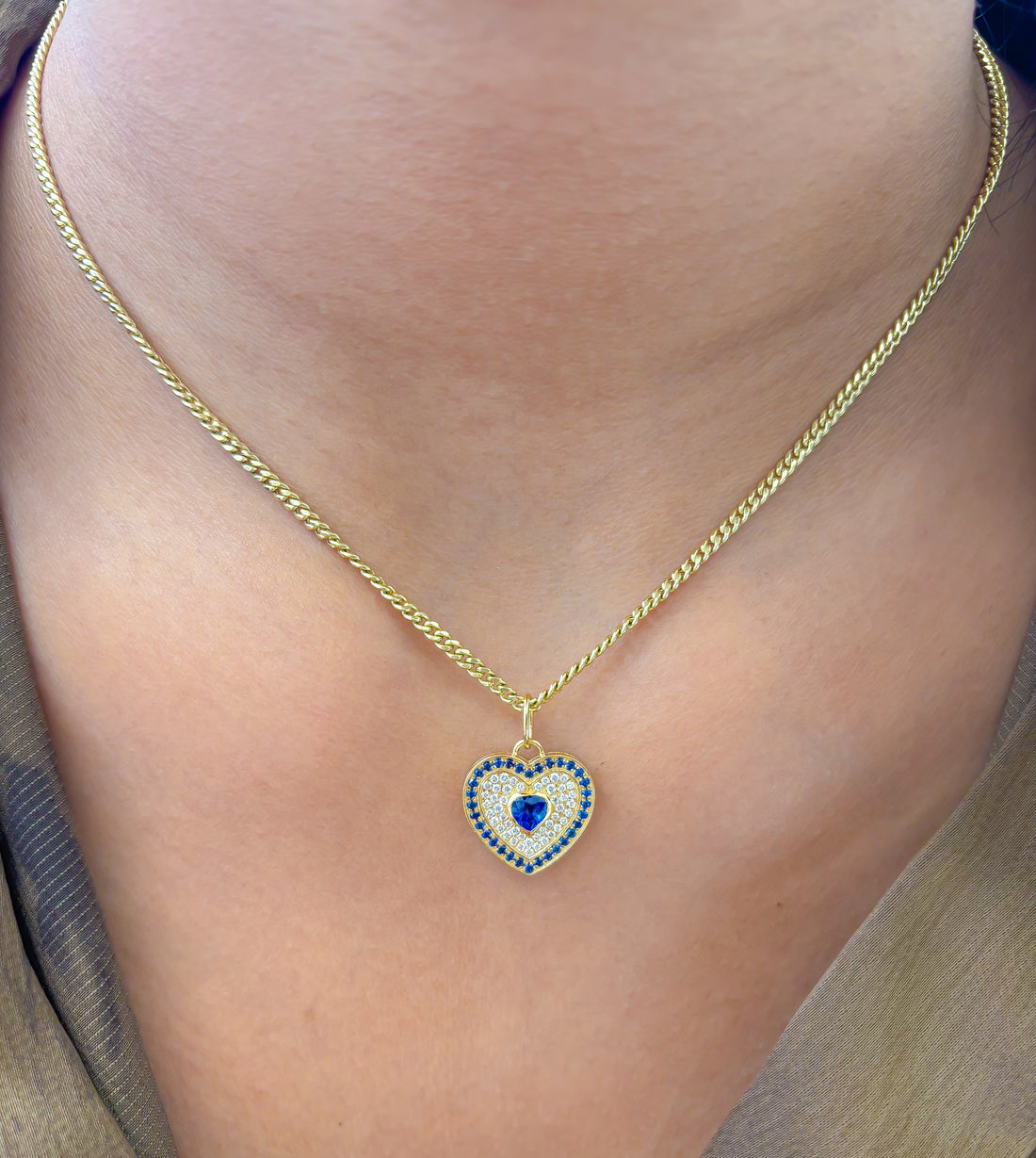 JPPD-958/10233 Blue Sapphire Diamond Pendant | 18K