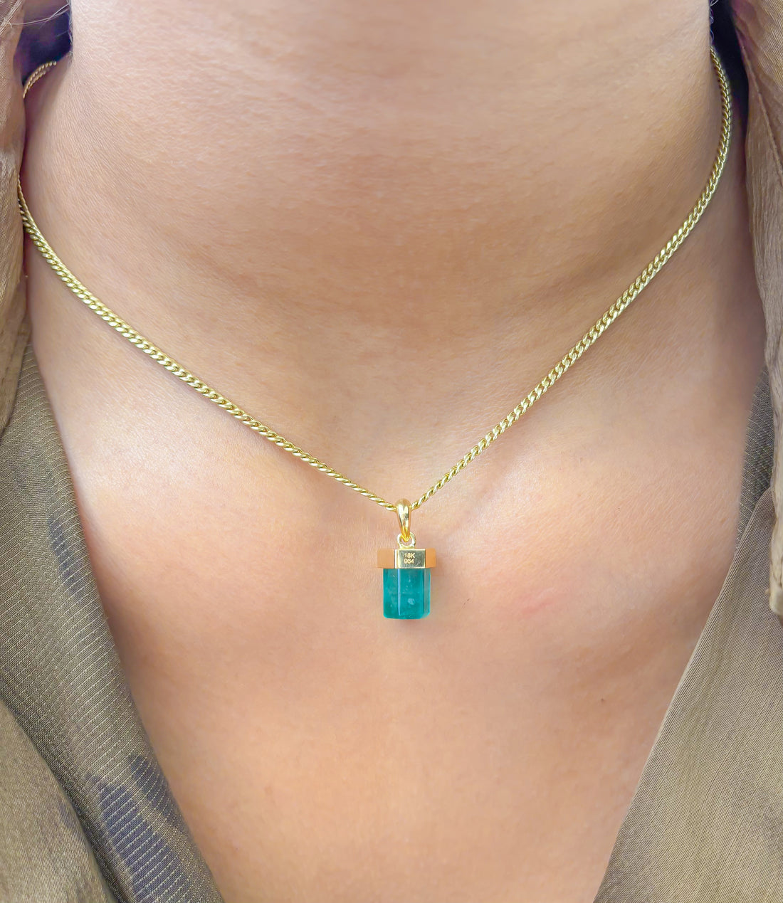 JPPD-964/10239 Emerald Pendant | 18K
