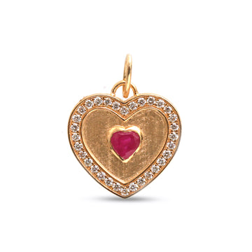 JPPD-993/10326 Ruby Diamond Pendant | 18K