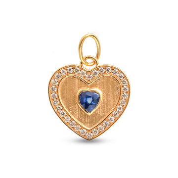 JPPD-994/10327 Blue Sapphire Diamond Pendant | 18K