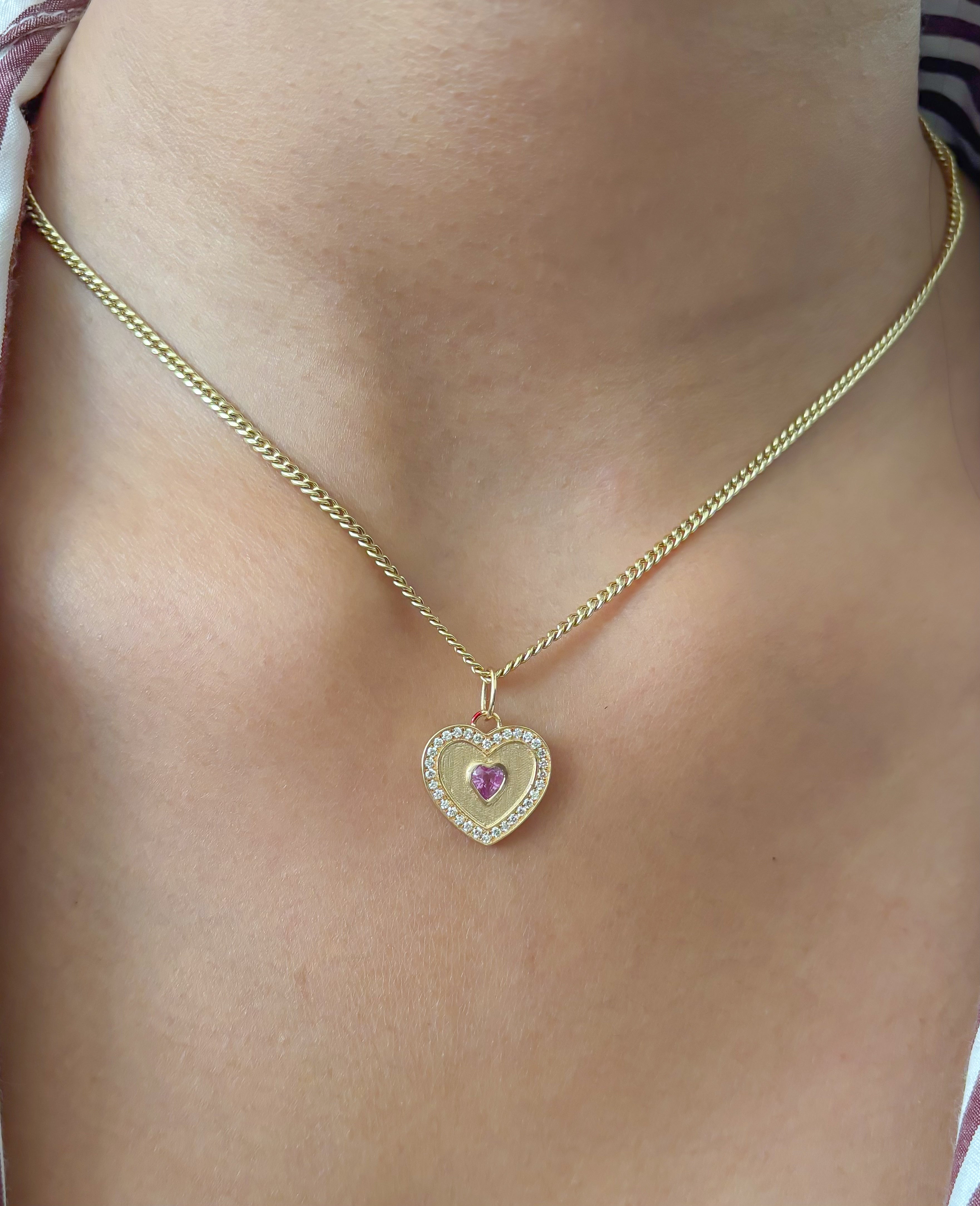 JPPD-995/10328 Pink Sapphire Diamond Pendant | 18K