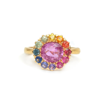 JPRG-1054/2487 Rainbow Sapphire Ring | 18K