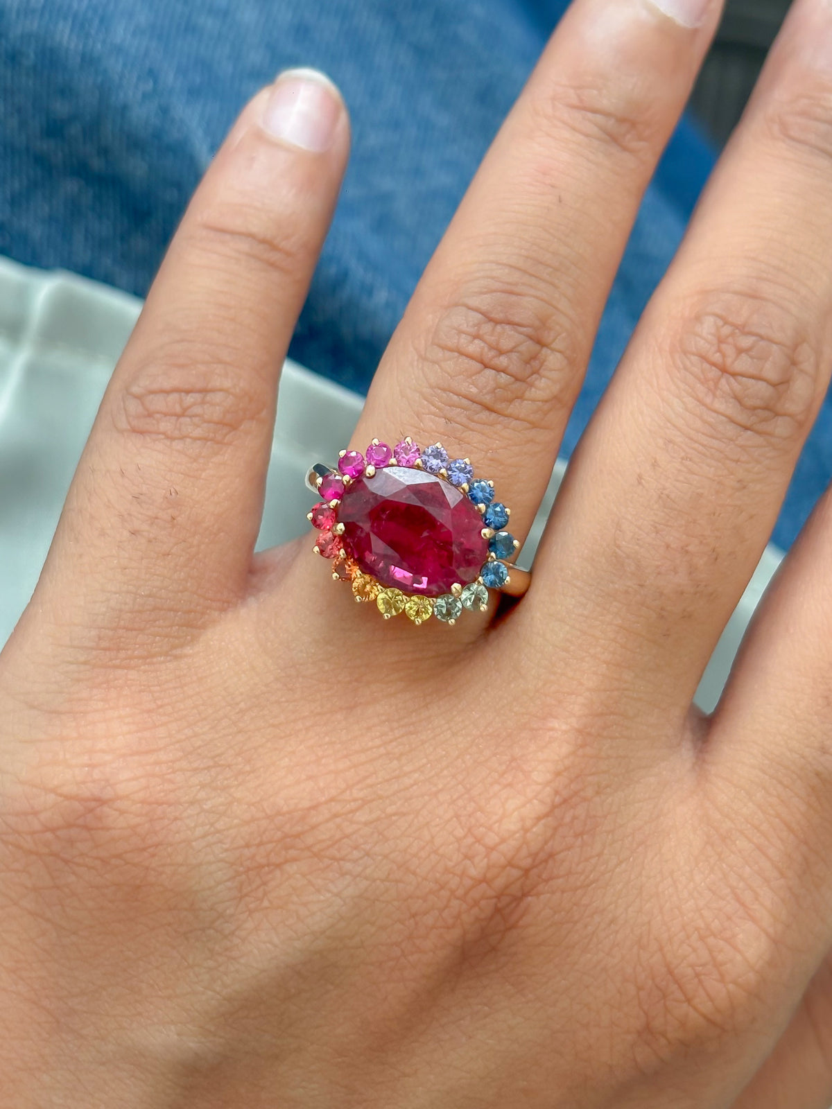 JPRG-1105/2698 Rainbow Ring | 14K