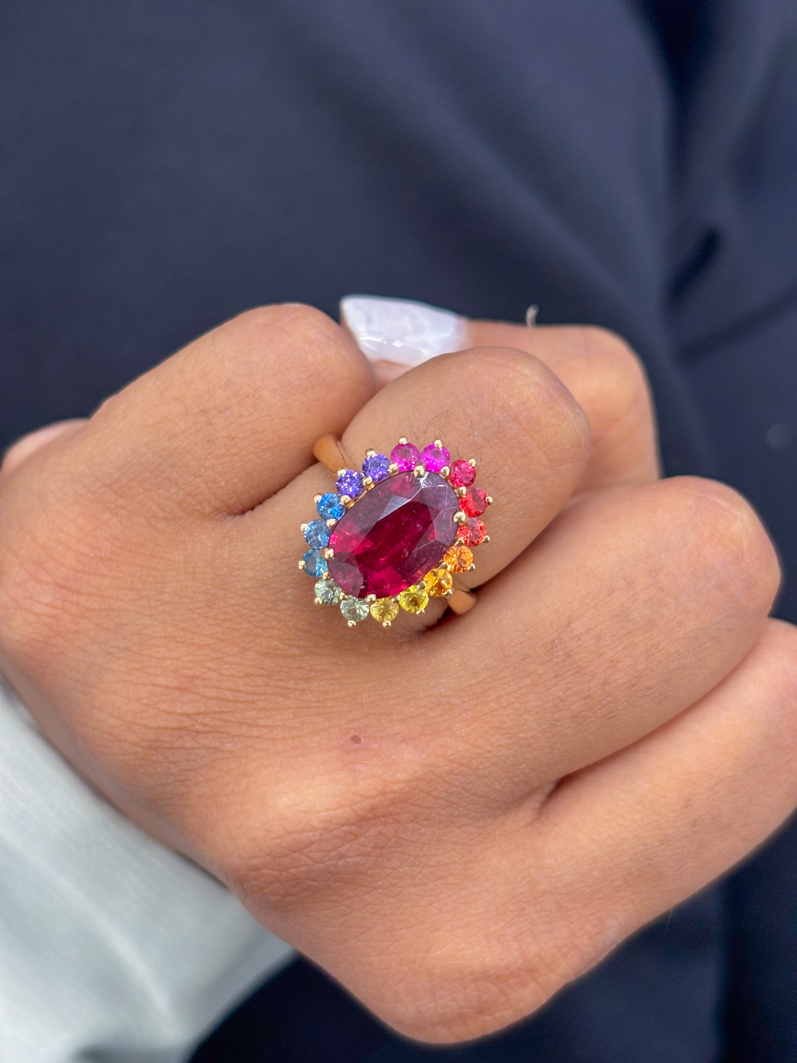 JPRG-1112/2717 Rainbow Ring | 14K