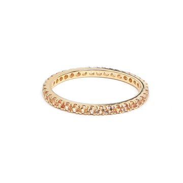 JPRG-1297/3180 Orange Sapphire Round 1.50Mm Ring | 18K