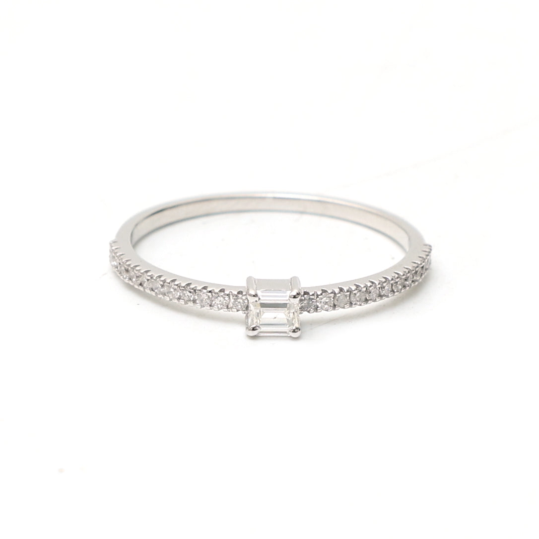 JPRG-1613/4081 Diamond Octagon Thin Ring | 18K