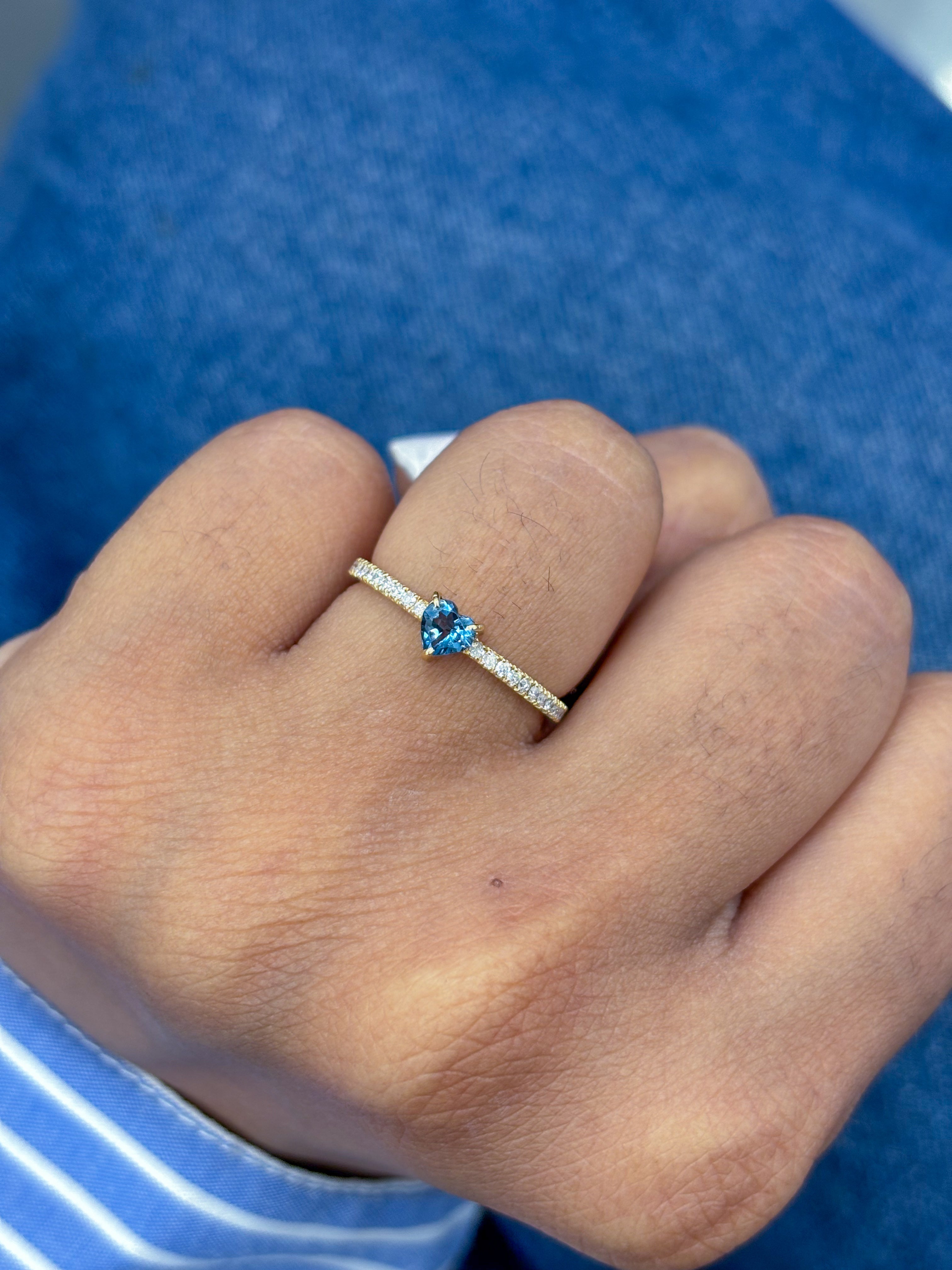JPRG-1636/4112 Lbt Diamond Heart Thin Ring | 18K