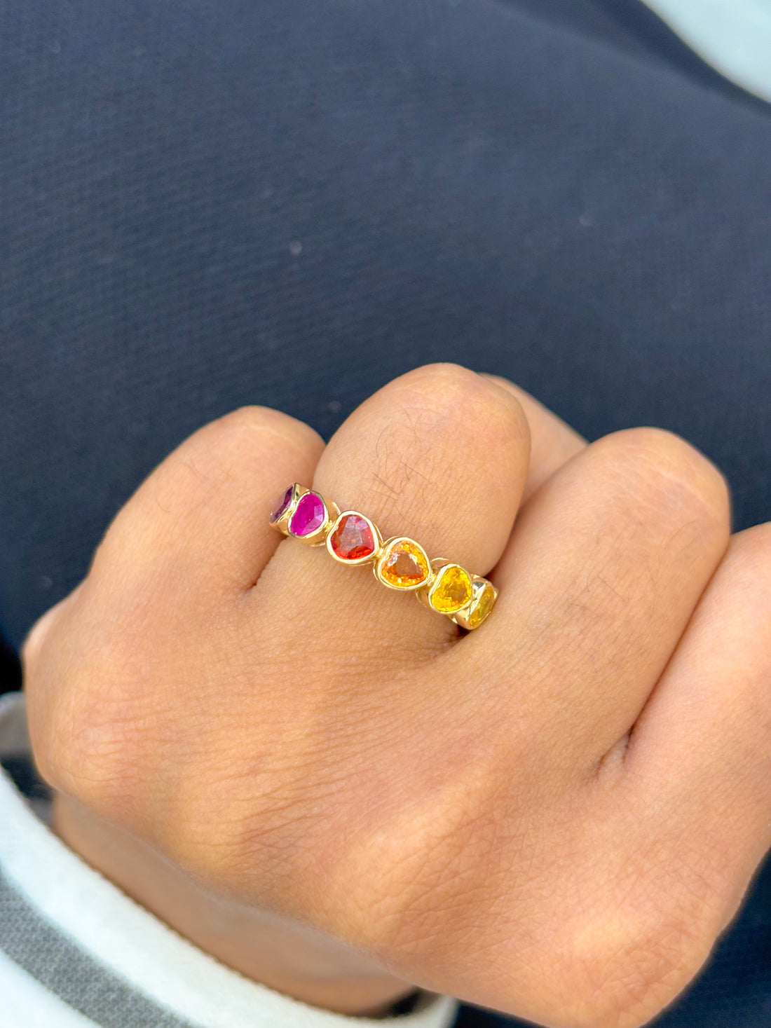 JPRG-1672/4150 Rainbow Ring | 14K