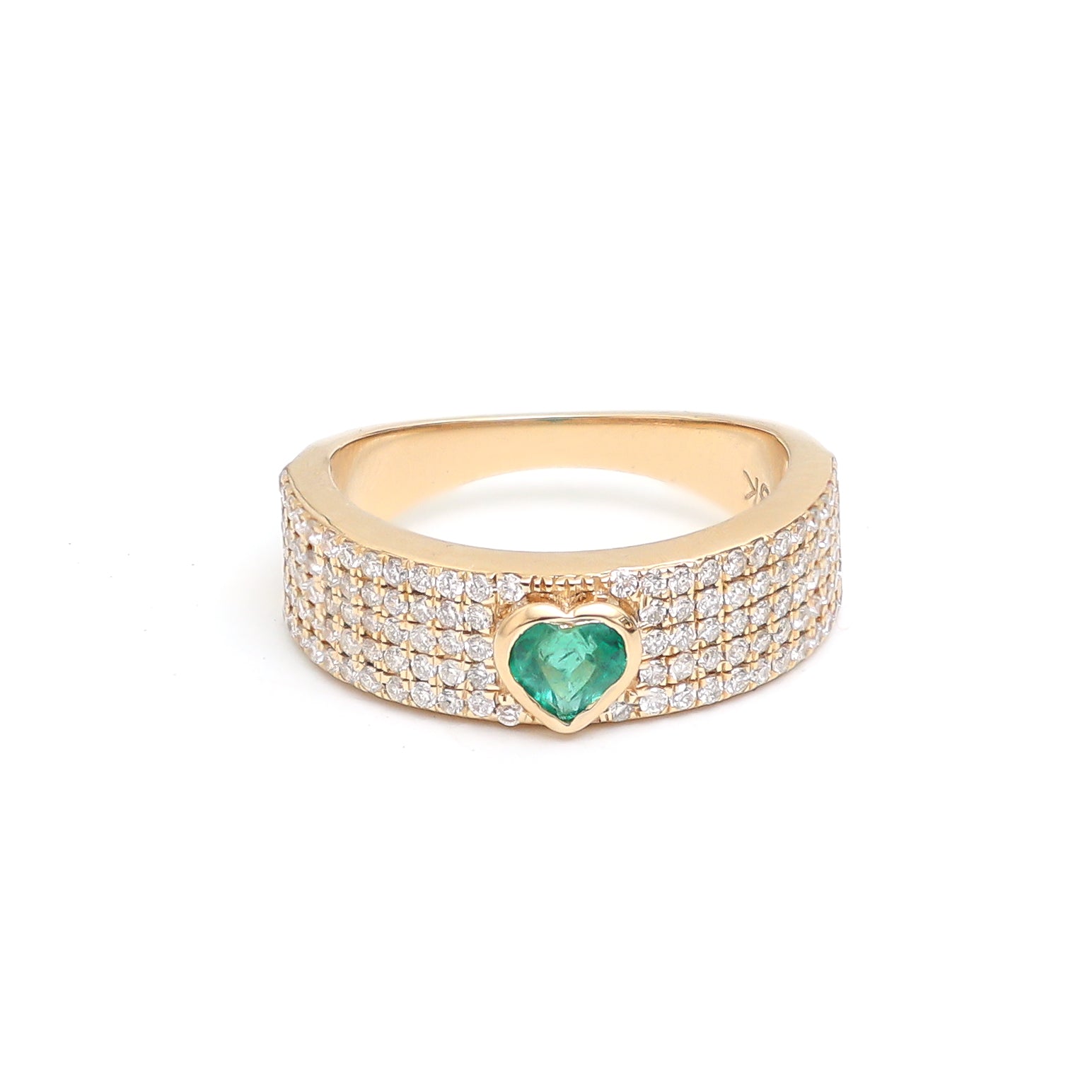JPRG-1745/4304 Emerald Heart Diamond Ring | 18K