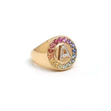 JPRG-1825/4543 Rainbow Sapphire A Ring | 18K
