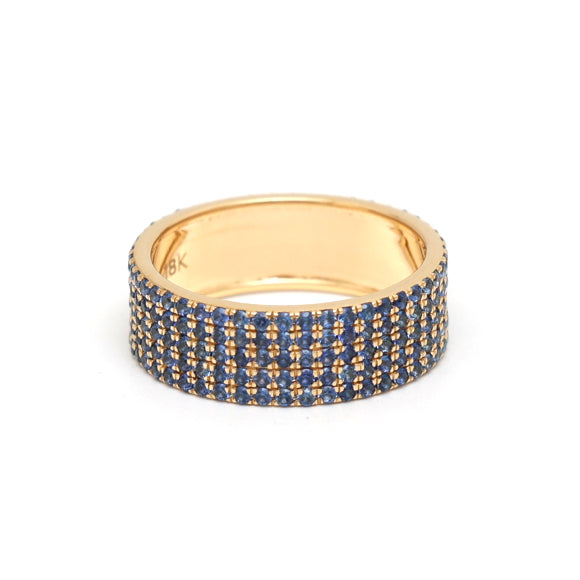 JPRG-1921/4726 Blue Sapphire Round 1.50 Mm Ring | 18K