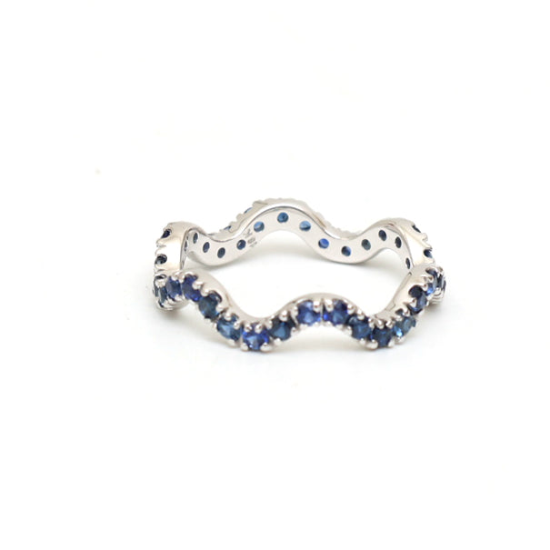 JPRG-1937/4764 Blue Sapphire Round 2Mm Ring | 18K