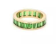 JPRG-200/1738 Tsavorite Baguette Channel Set Ring | 14K