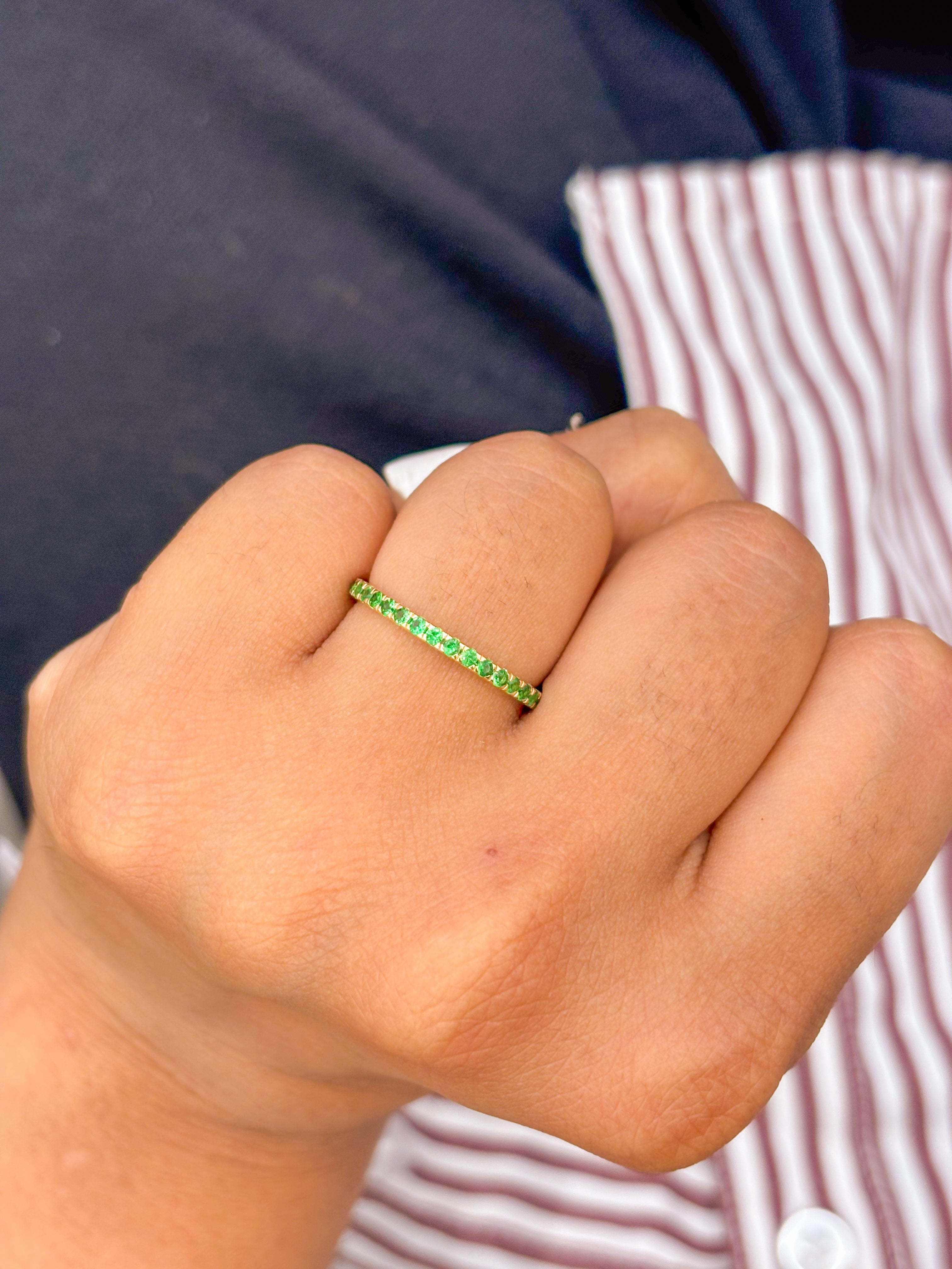 JPRG-2012/4899 Tsavorite Round 1.50Mm Ring | 14K