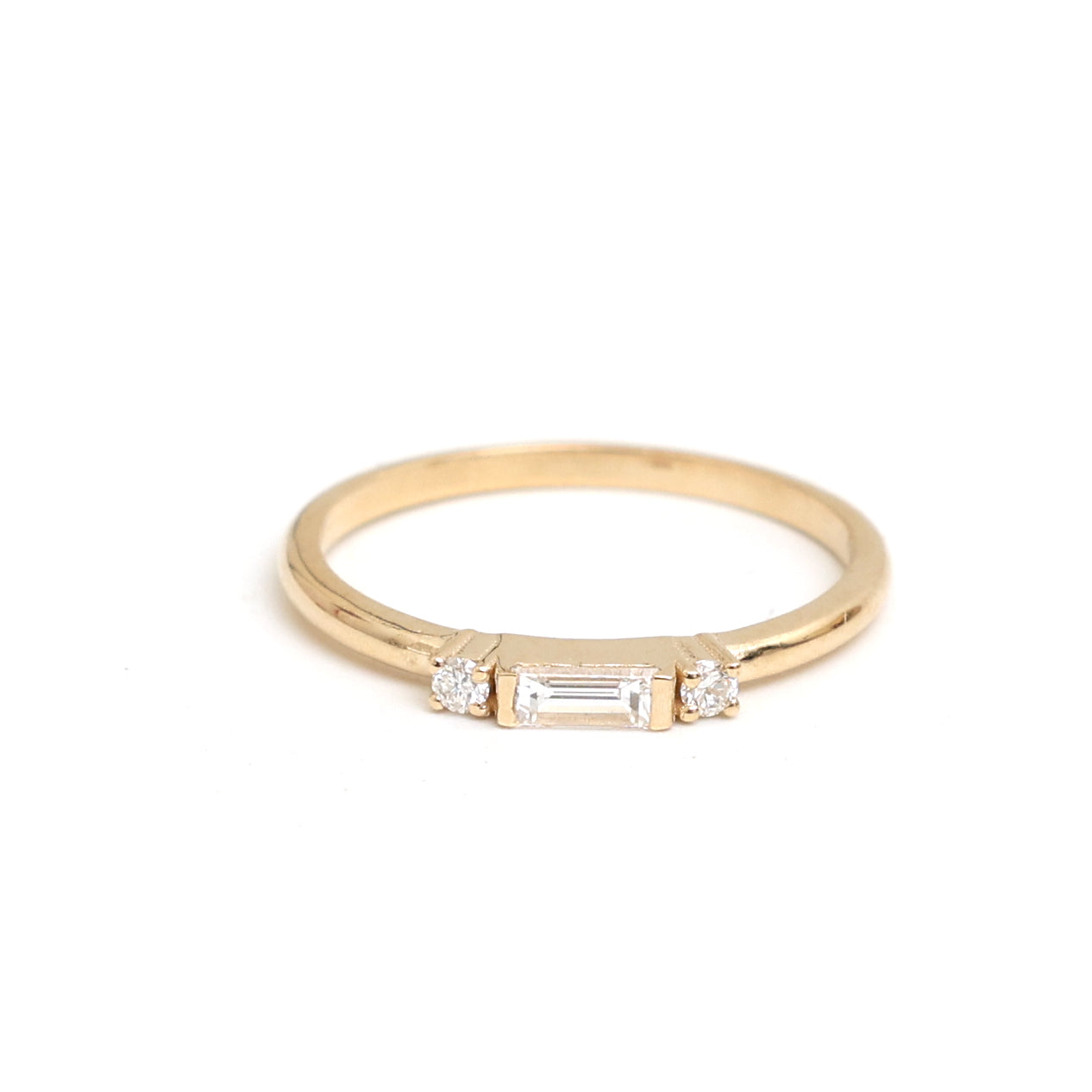 JPRG-2014/4925 Lab Grown Diamond Baguette Round Ring | 14K