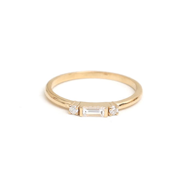 JPRG-2014/4925 Lab Grown Diamond Baguette Round Ring | 14K