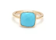 JPRG-201/1739 Turquoise Bezel Ring | 18K