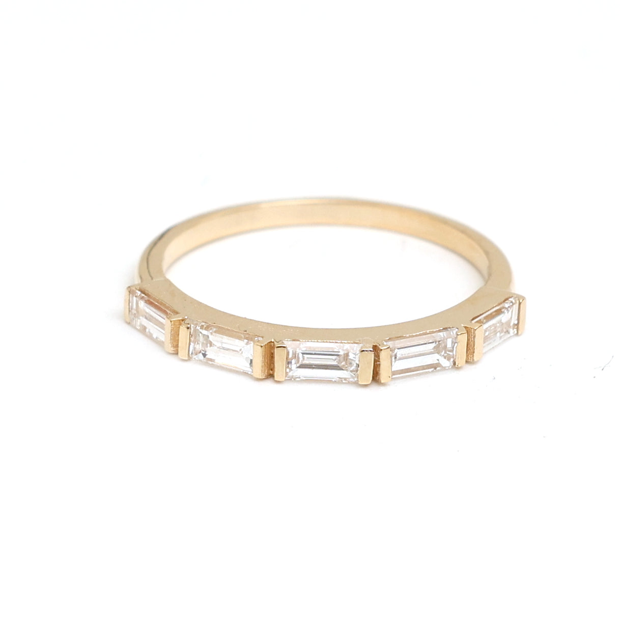 JPRG-2022/4956 Lab Grown Diamond Baguette Half Ring | 14K