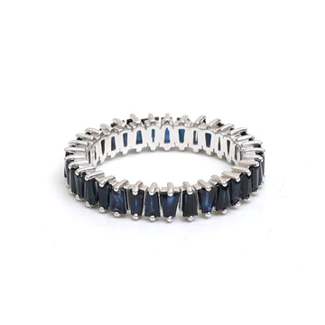 JPRG-2041/5045 Blue Sapphire Baguette 4X2 Ring | 18K