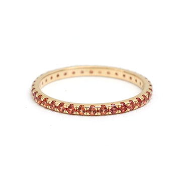 JPRG-2046/5050 Orange Sapphire Round 1.50Mm Ring | 18K
