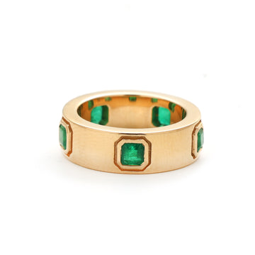 JPRG-2135/5303 Emerald Square Octagon Cartier Ring | 18K