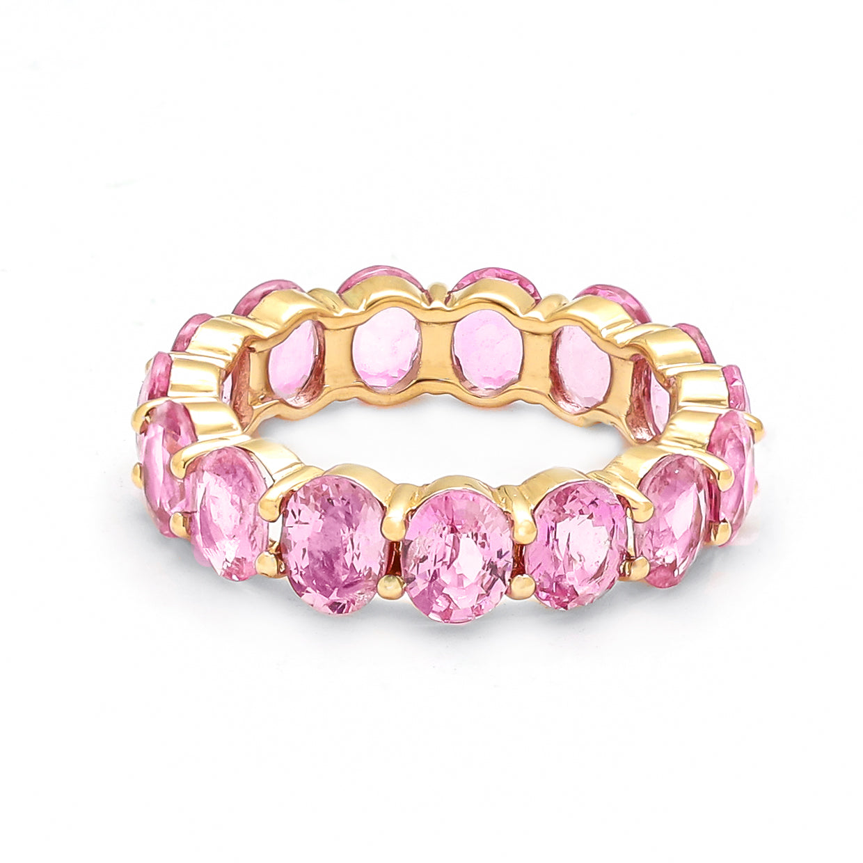 JPRG-2136/5304 Pink Sapphire Oval 5X4 Ring | 18K