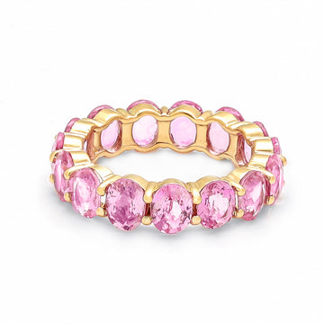 JPRG-2136/5304 Pink Sapphire Oval 5X4 Ring | 18K
