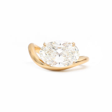 JPRG-2169/5458 Lab Grown Diamond Oval Wave Ring | 18K