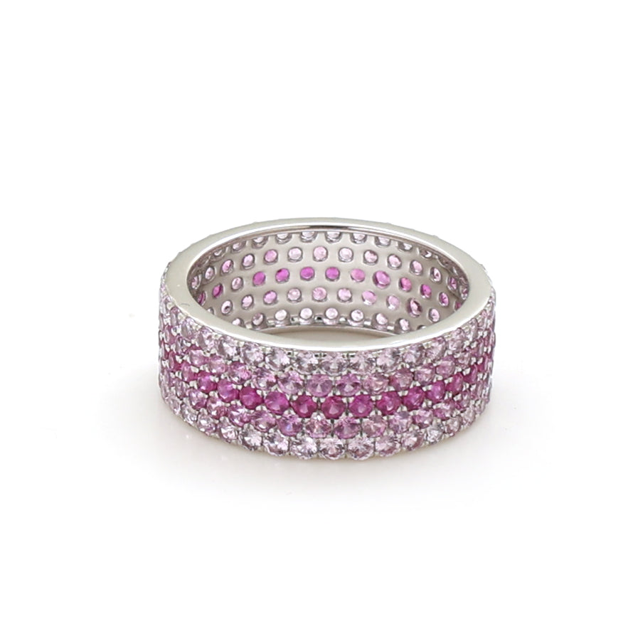 JPRG-2321/5936 Pink Sapphire Round Ombre Ring | 14K