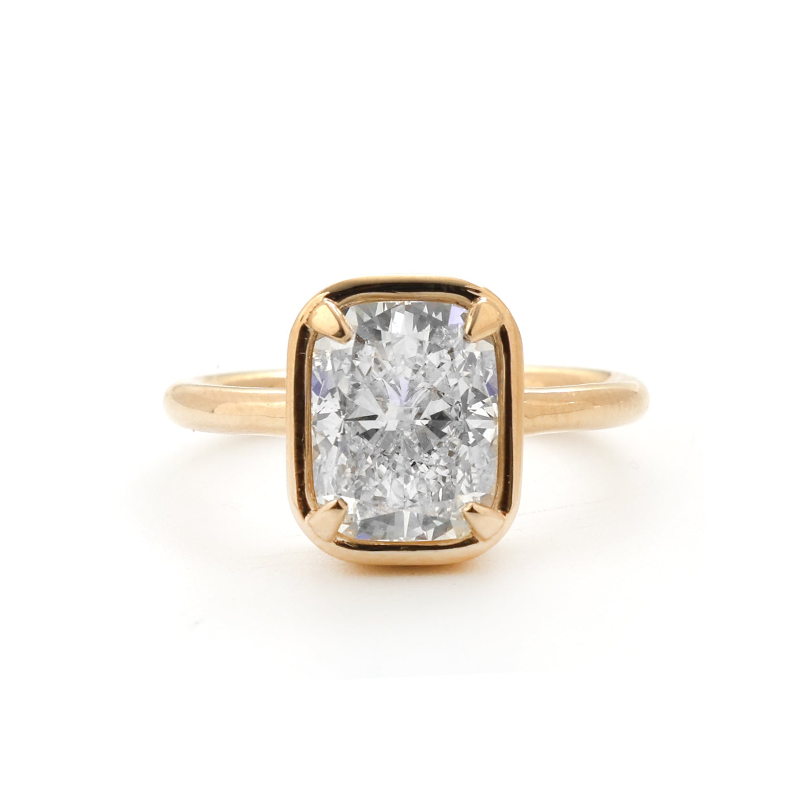 JPRG-2331/5960 Lab Grown Diamond Square Octagon Bezel Ring | 14K