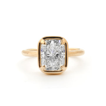 JPRG-2331/5960 Lab Grown Diamond Square Octagon Bezel Ring | 14K
