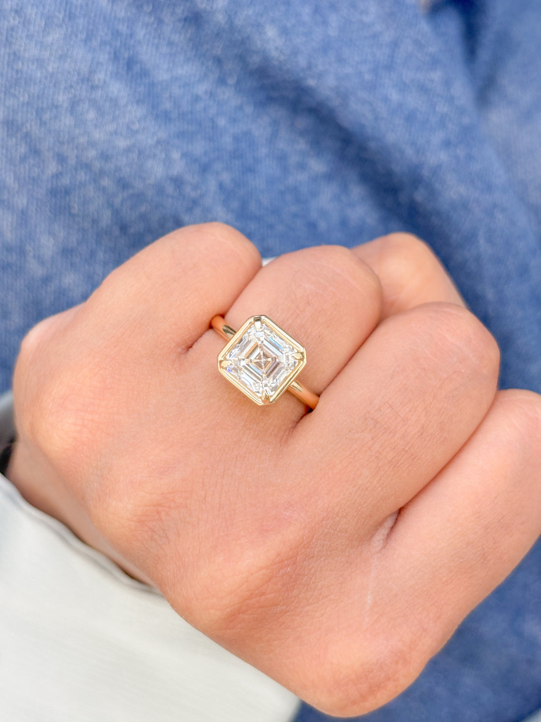 JPRG-2332/5961 Lab Grown Diamond Square Octagon Ring | 14K
