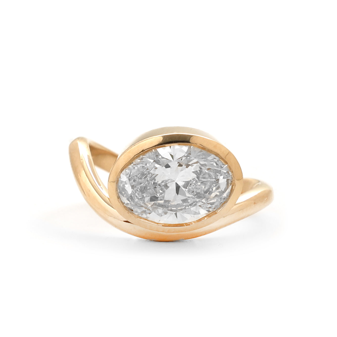 JPRG-2334/5963 Lab Grown Diamond Oval Wave Ring | 14K