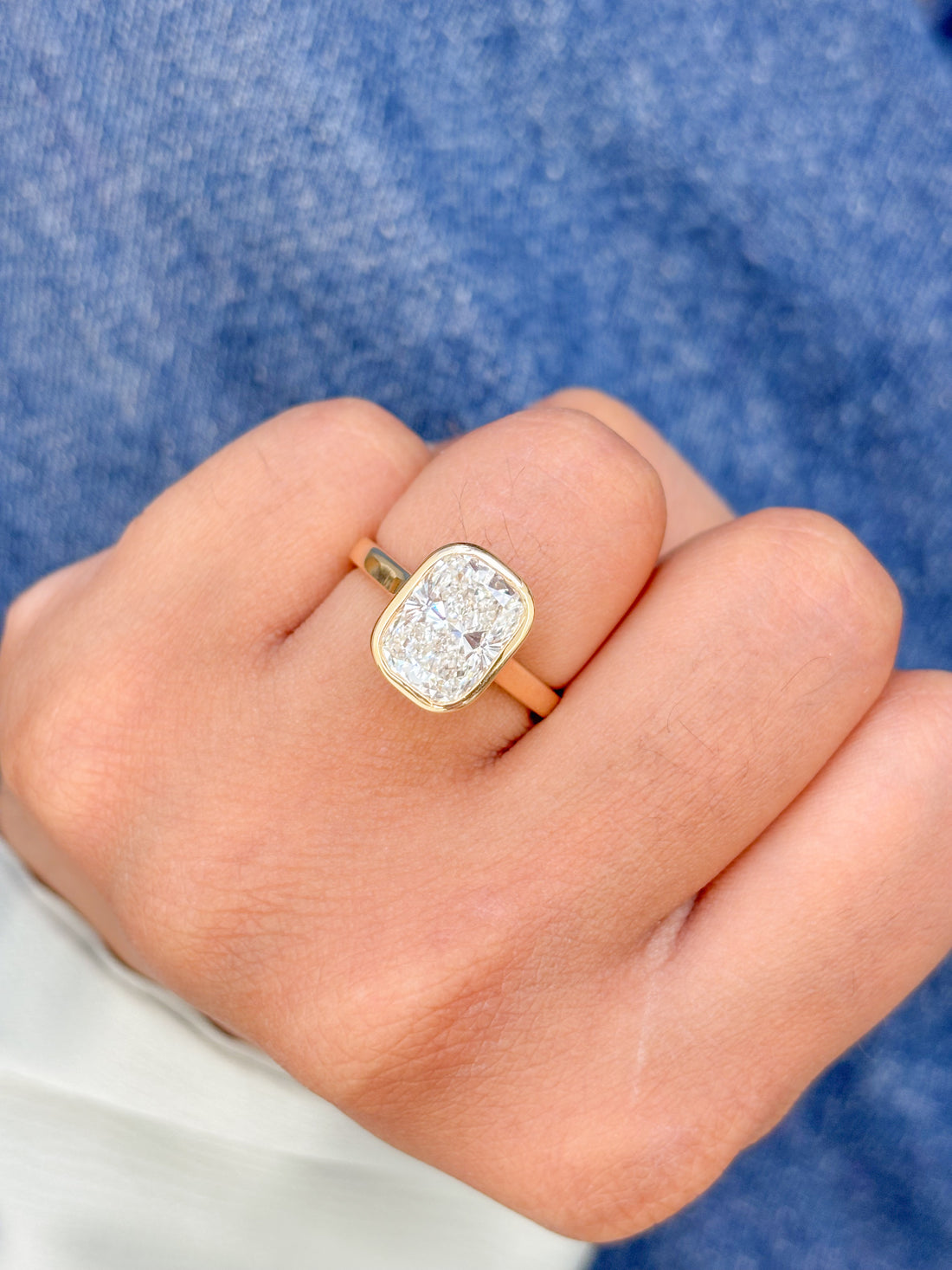 JPRG-2369/6029 Lab Grown Diamond Octagon Bezel Ring | 14K