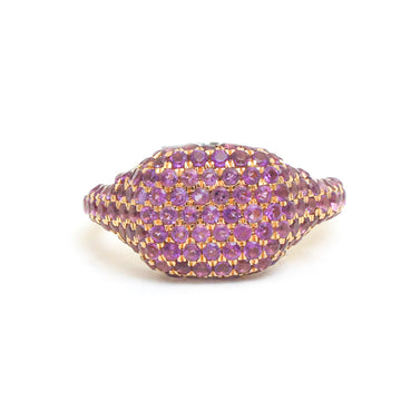 JPRG-2385/6058 Amethyst Round 1.50 Pave Set Ring | 14K