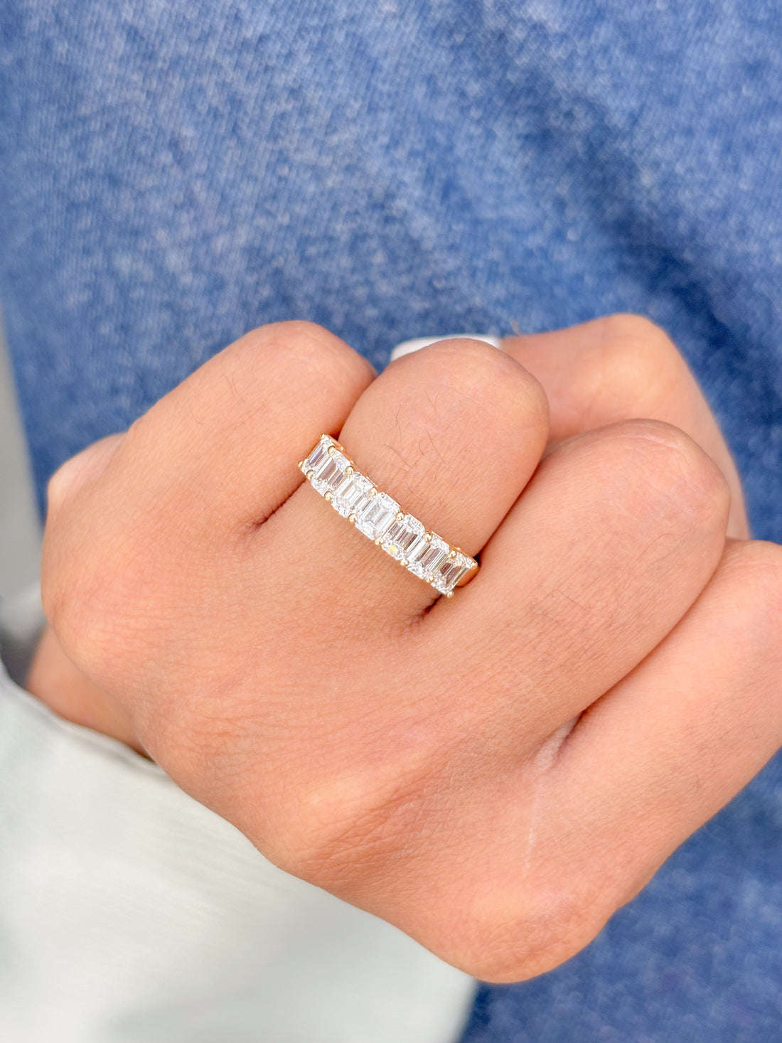 JPRG-2512/6496 Lab Grown Diamond Octagon Half Ring | 14K