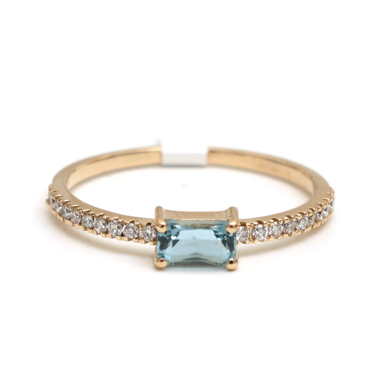 JPRG-2558/6637 Lbt Diamond Octagon Thin Ring | 14K