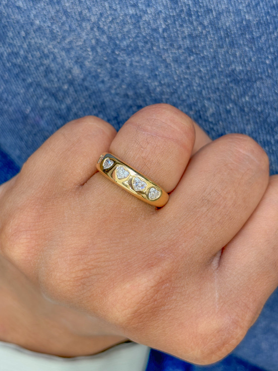 JPRG-2573/6658 Diamond Heart Chunky Ring | 18K