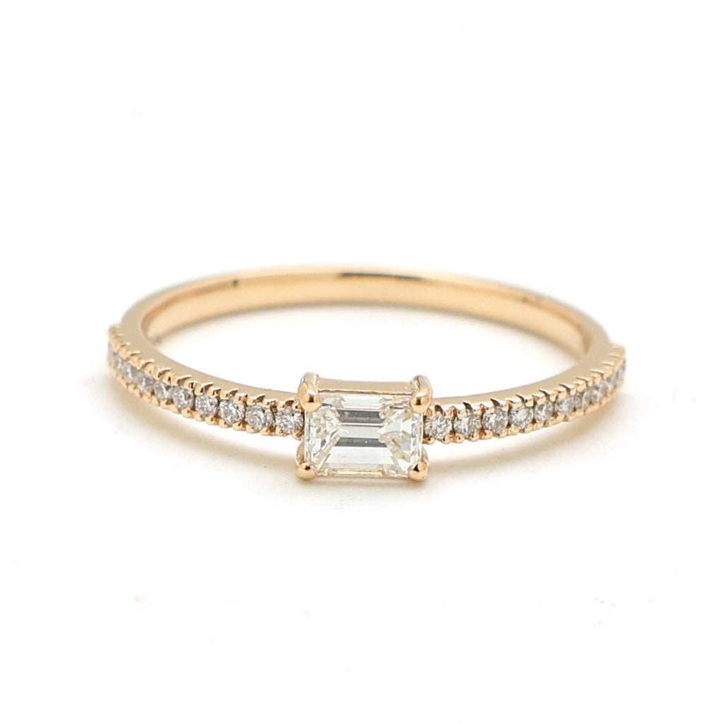 JPRG-2584/6732 Diamond Octagon Thin Ring | 18K