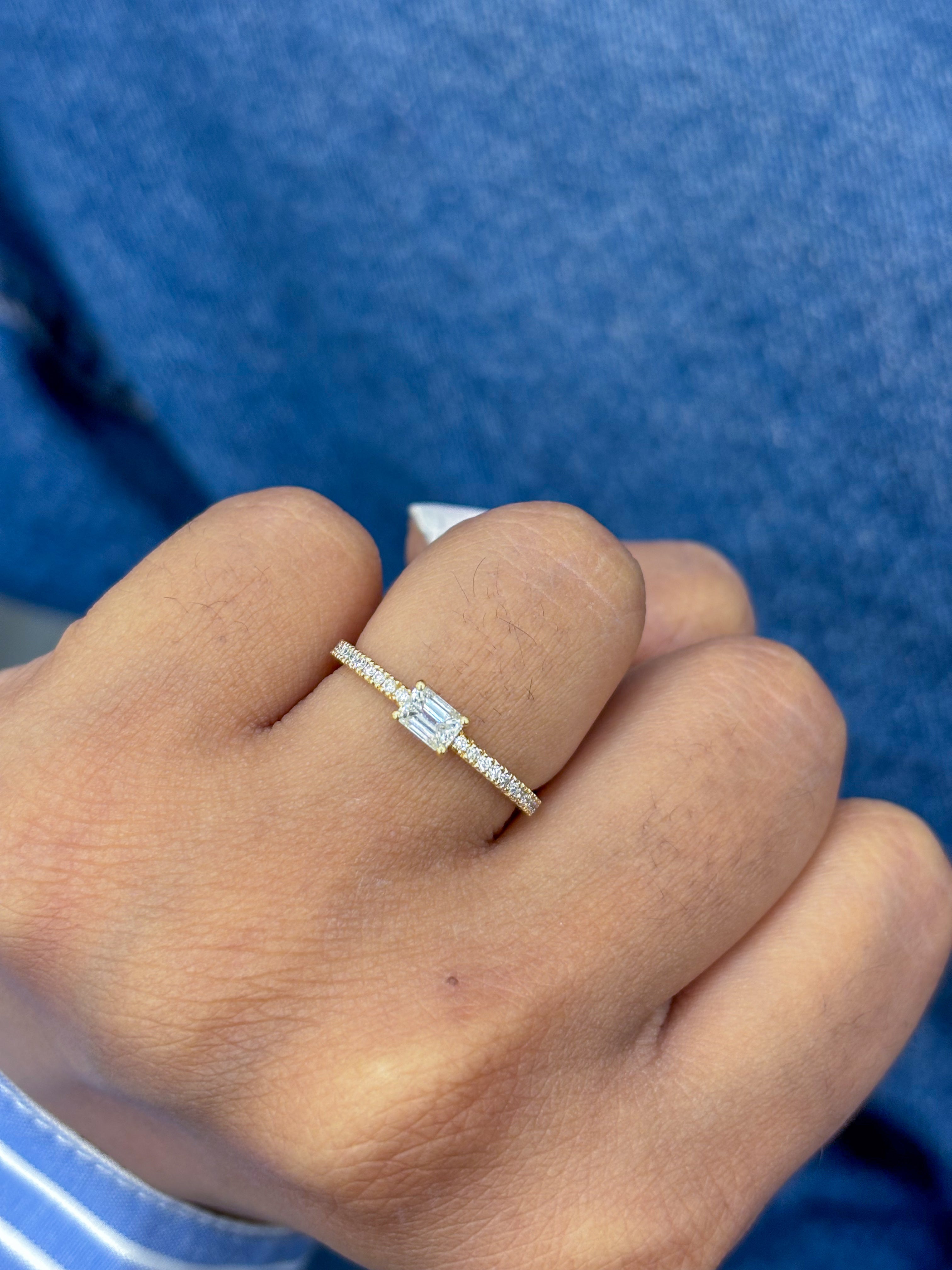 JPRG-2585/6733 Diamond Octagon Thin Ring | 18K