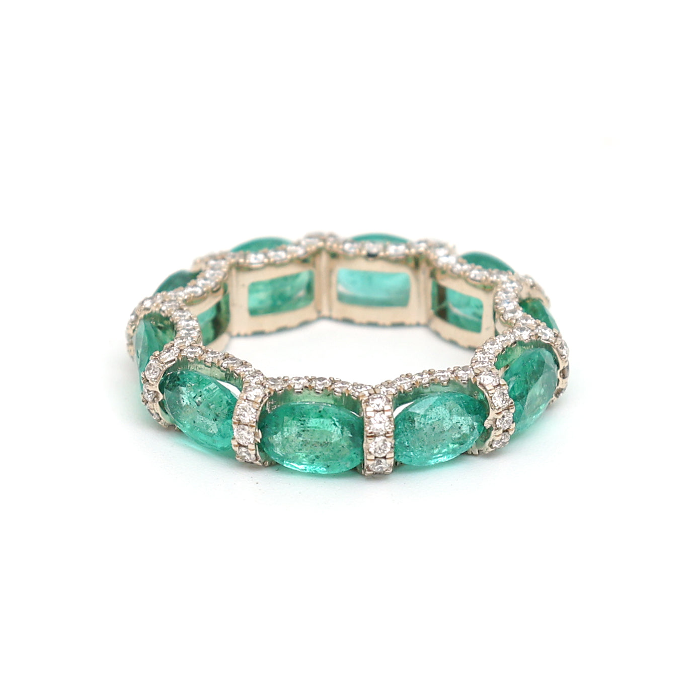 JPRG-2634/6881 Emerald Diamond Ring | 18K