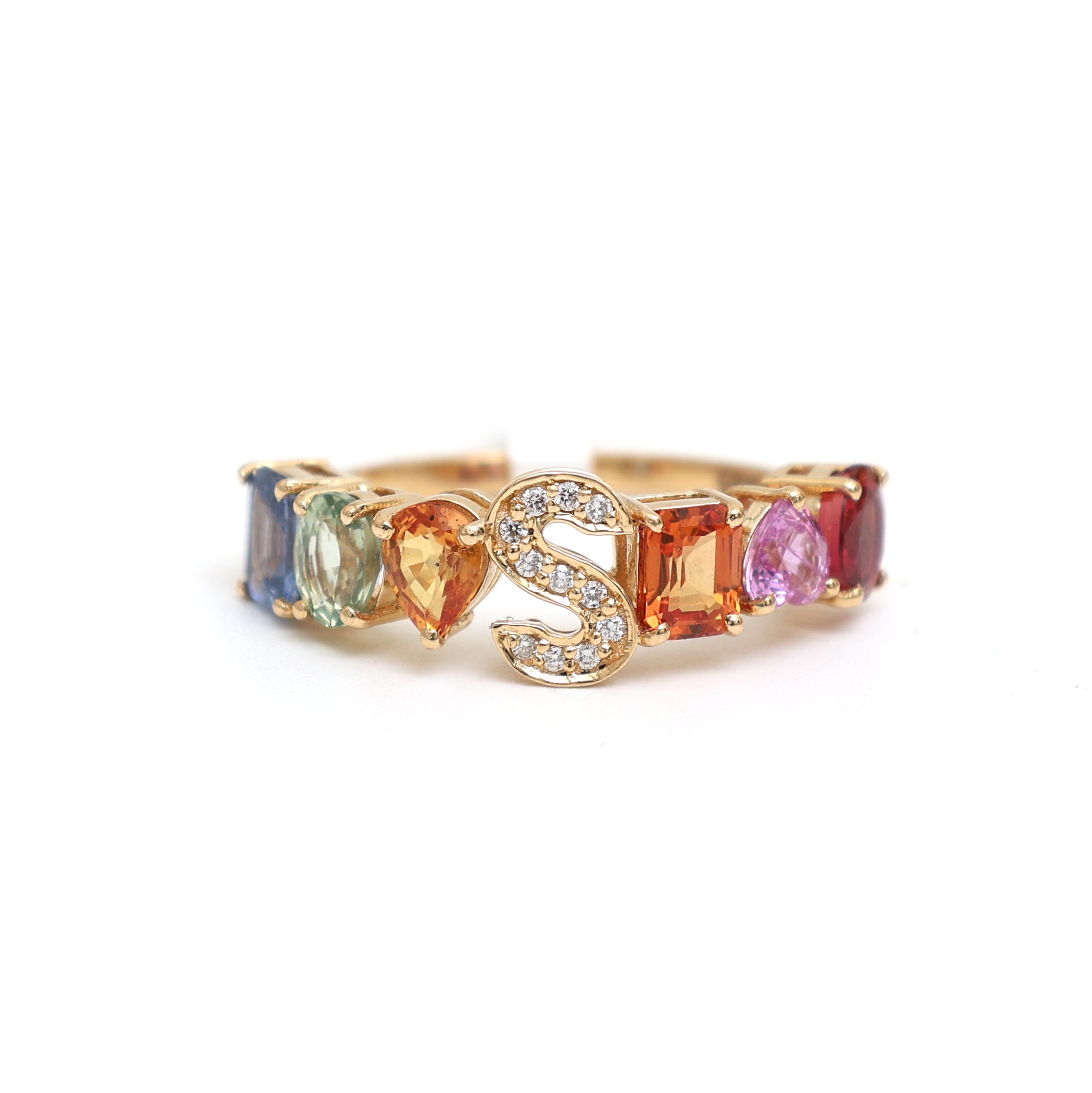 JPRG-2658/6938 Rainbow Sapphire S With Diamond Ring | 18K